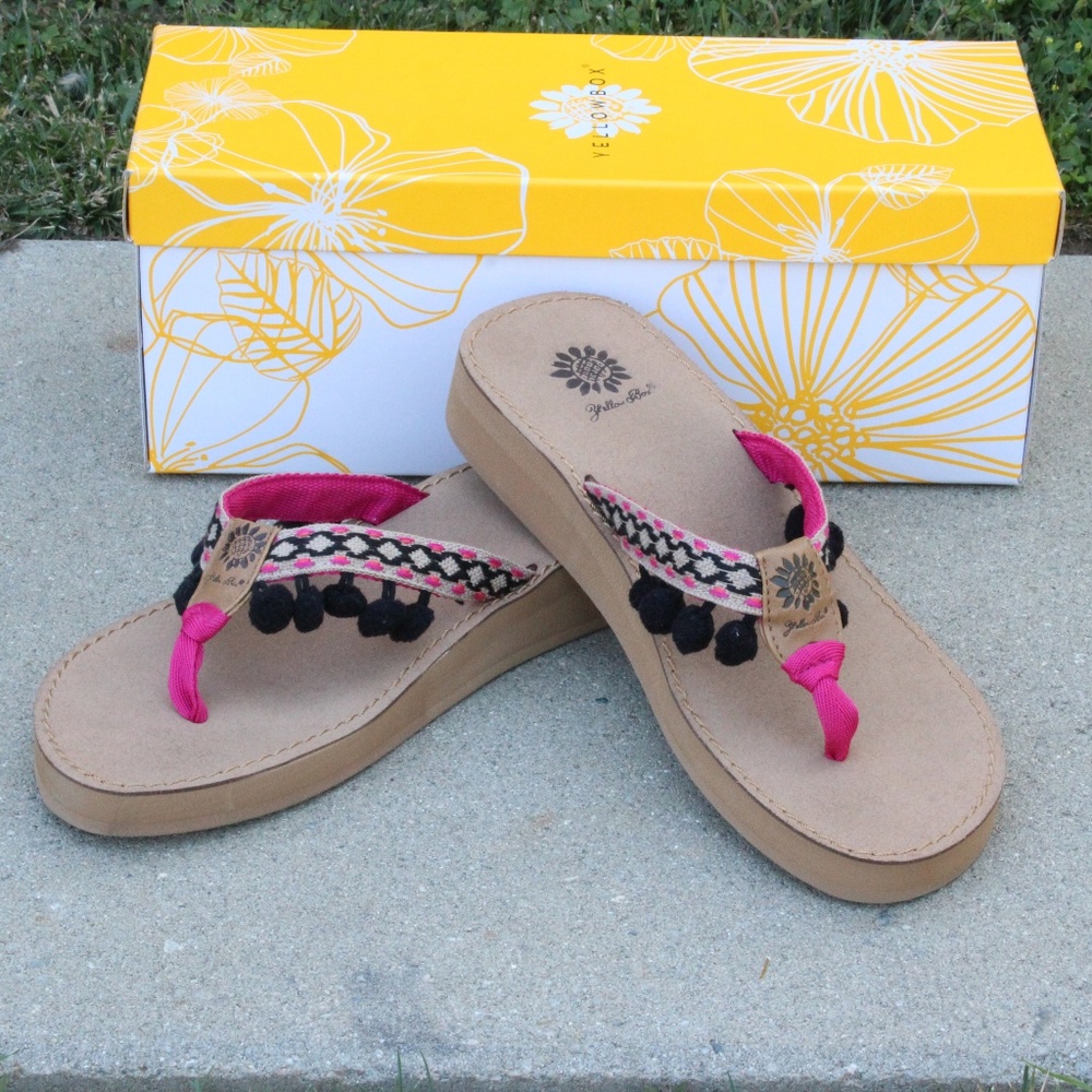 Yellow Box Karra Pompom Sandal